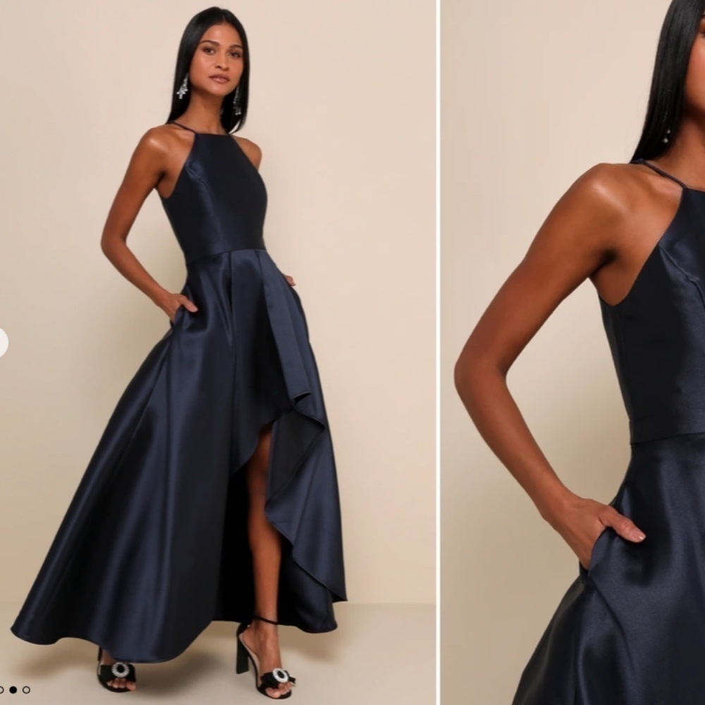LULU's Prom Wedding Chic Special Event Sexy High Low Hem Dress • Large NWOT